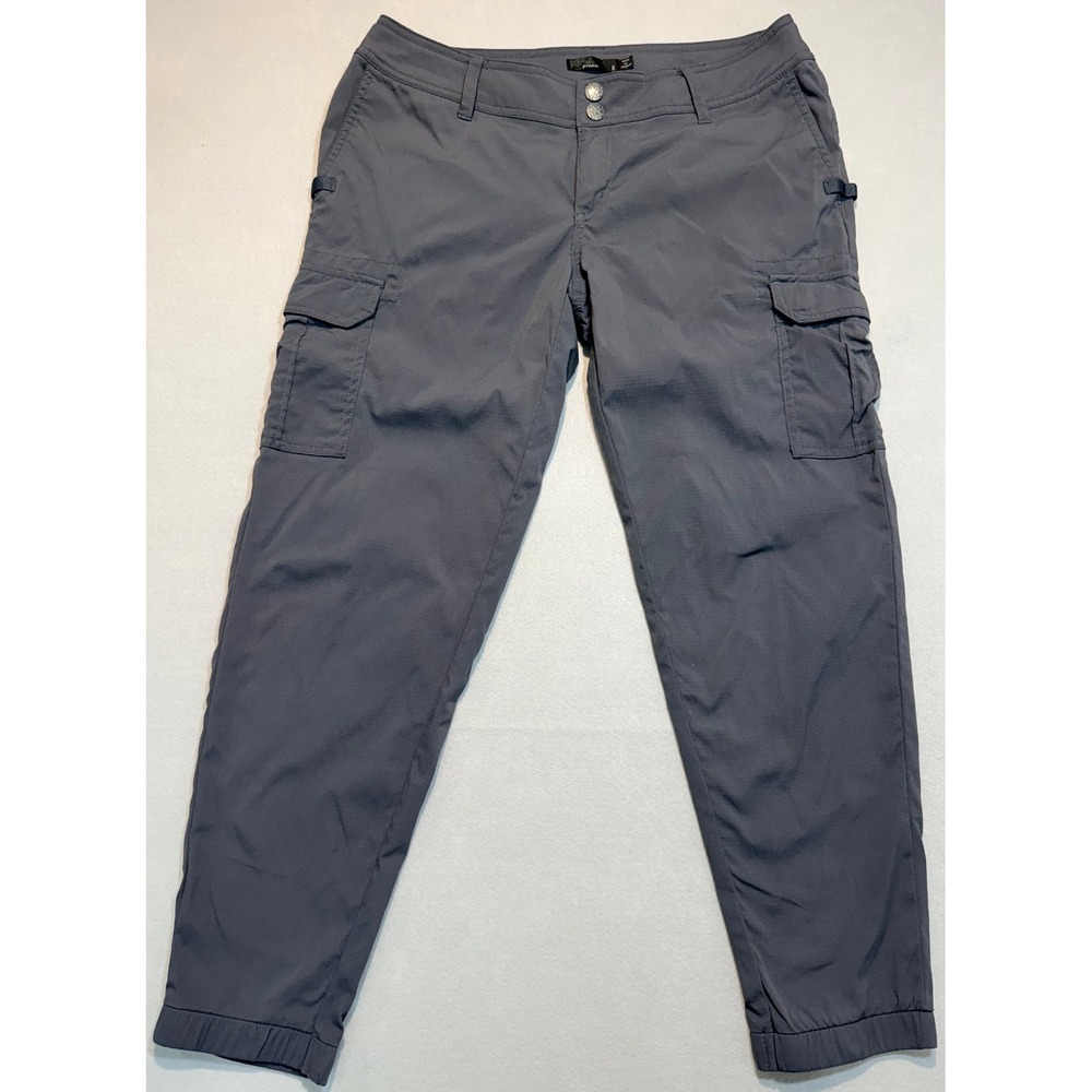 PrAna Womens Halle Straight Leg Hiking Outdoor Grey Jogger Pants Size 8